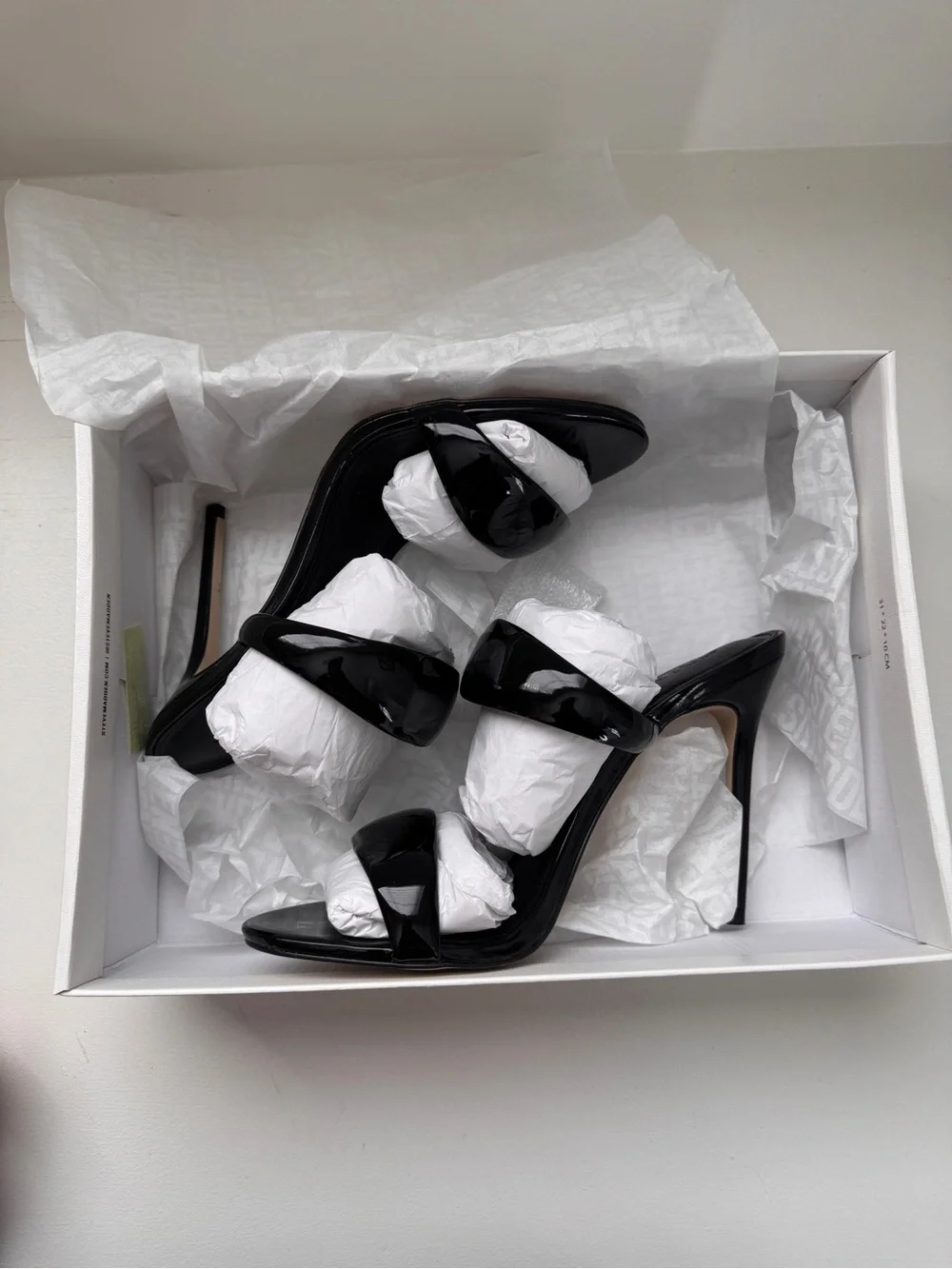 Steve Madden Saturn Black Patent Stiletto Heels